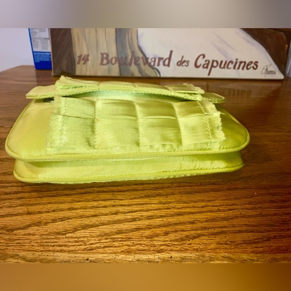 Botkier Sateen Shoulder Bag w/ Heavy Chain - Lime Green - Like New $295 MSRP - Picture 10 of 16